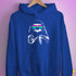 Pride Sloth Polysexual Flag Sunglasses Hoodie - Royal Blue